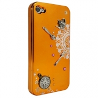 iPhone4・4S専用ケース　橙　ティータイム