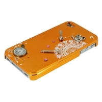 iPhone4・4S専用ケース　橙　ティータイム