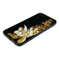 iPhone5専用ケース　黒5　鳳凰金