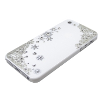 iPhone5専用ケース　白5　ケルト&雪