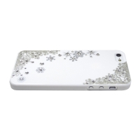 iPhone5専用ケース　白5　ケルト&雪