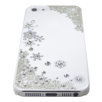 iPhone5専用ケース　白5　ケルト&雪