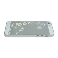iPhone5専用ケース　クリア5　天使とプルメリア